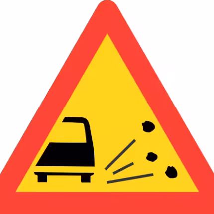 Tw338 temporary loose stones road sign (600mm)