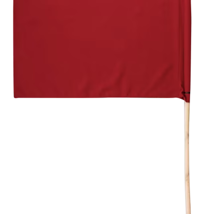 Flag Non Reflective Red Wooden Pole