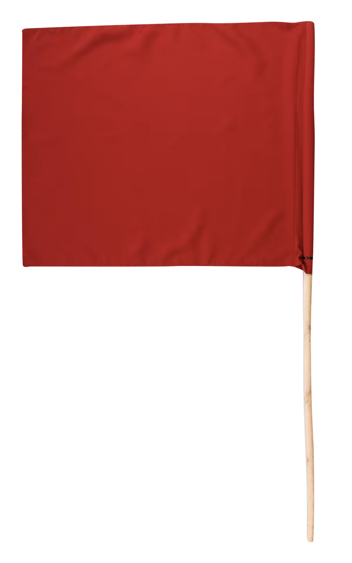 Flag Non Reflective Red Wooden Pole