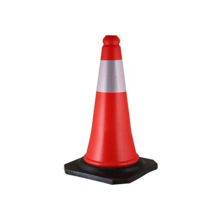 450mm Reflective Traffic Cone with Black Base