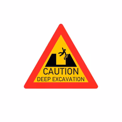 Deep Excavation Reflective 800mm X1200mm