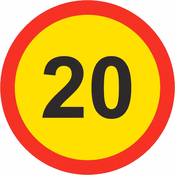 TR201 Circle 600mm 20km Speed Limit