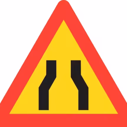 Tw328 Triangle 900mm Road Narrows Both Ways
